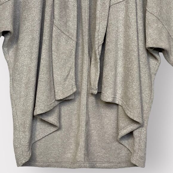 Shimera Open Cardigan Women M Gray Waterfall Fleece Dolman Sleeve Stretch D10 - Picture 4 of 11